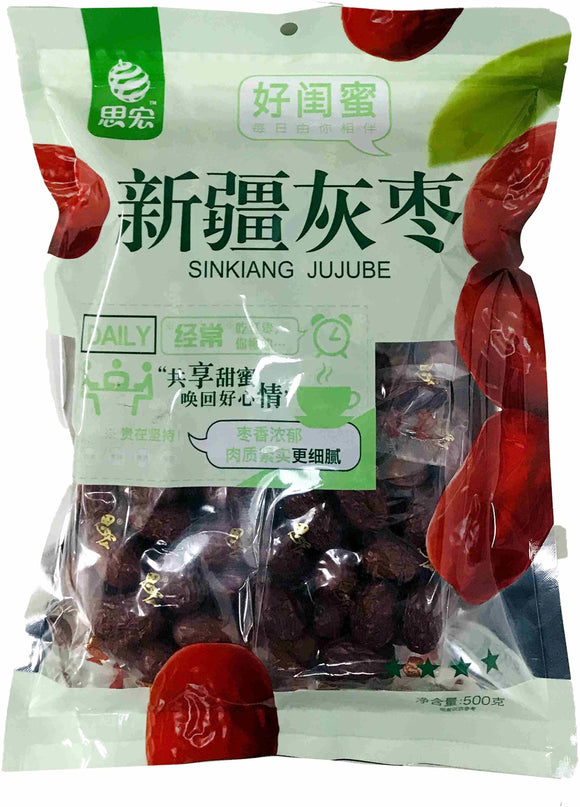 SINKIANG JUJUBE XINJIANG RUO QIANG HUI ZAO 500G 新疆 灰棗