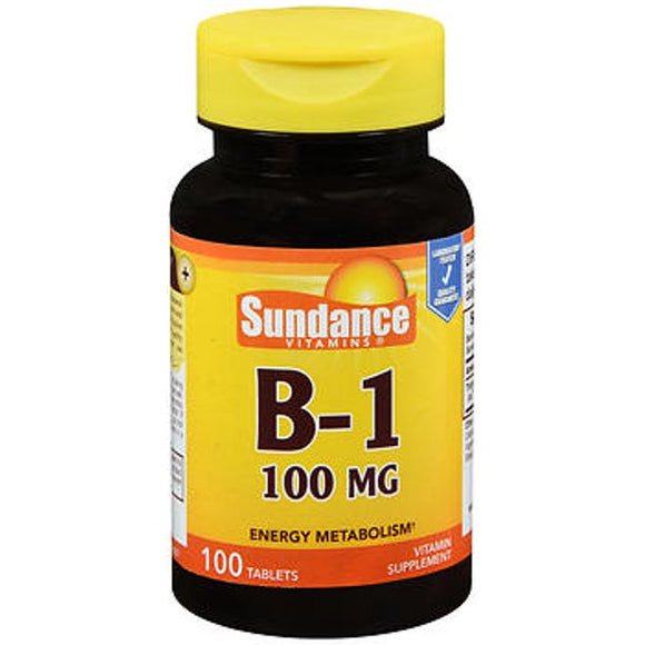 Sundance Vitamins B-1 100 Mg Energy Metabolism Tablets, 100 Each 维生素B-1 100毫克能量代谢片 100粒装