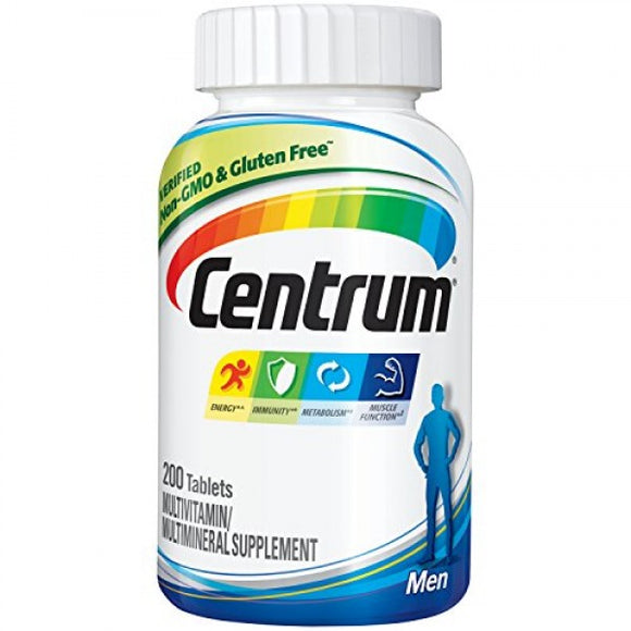 Centrum Men, Complete Multivitamin & Multi-mineral Supplement Tablet 200 善存片 多种维生素 男士 200粒装