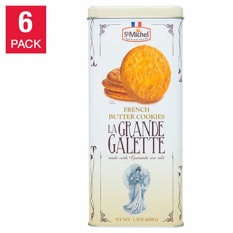 La Grande Galette French Butter Cookies, 1.3 lb, 6-pack