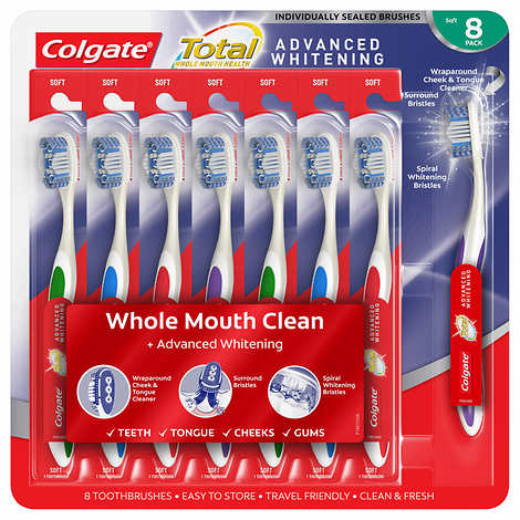 Colgate Total Advanced Whitening Toothbrush (8 Pcs)