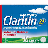 Claritin 24 Hour Non-drowsy Loratadine Allergy Relief Tablets - 10ct