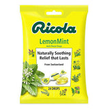 Ricola Brand Herb Throat Drops Lemon Mint - 24 CT  草本天然檸檬薄荷润喉糖 24粒
