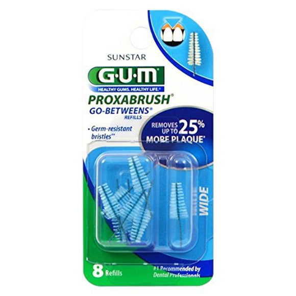 G-U-M Proxabrush Refills For Wide Tooth Spaces, Tapered, 614Rn - 8 Ea