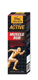 TIGER BALM Brand ACTIVE MUSCLE RUB, Non-Greasy Pain Relief Cream 2 oz (60gz0 虎標牌 肌肉擦药膏, 不油膩