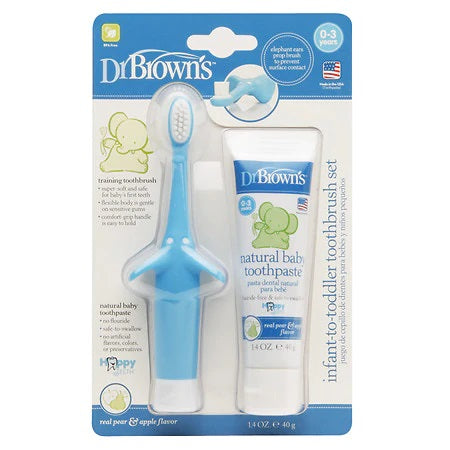 Dr. Brown's Brand Infant Toothbrush and Toothpaste Combo Pack  嬰兒牙刷和牙膏組合套裝