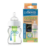 Dr Brown's Brand 5 oz (150ml) Options Glass Baby Bottle Wide Neck  嬰兒奶瓶, 玻璃寬口徑, 5 oz (150毫升)