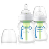 Dr. Brown's Brand Natural Flow Wide-Neck Baby Bottle 5 oz (150 ml), 2ct  嬰兒奶瓶, 寬口 5 oz (150 ml)，2個