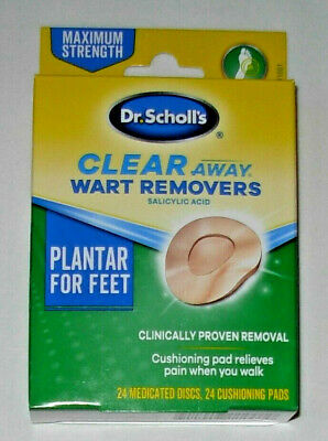 Dr. Scholls Clear Away Brand Wart Remover for Plantar Warts  24 Cushioning Pads 鸡眼贴 24片装