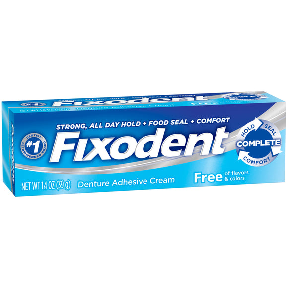 Fixodent Brand Free Denture Adhesive Cream 1.4 oz (39g) 假牙粘合剂