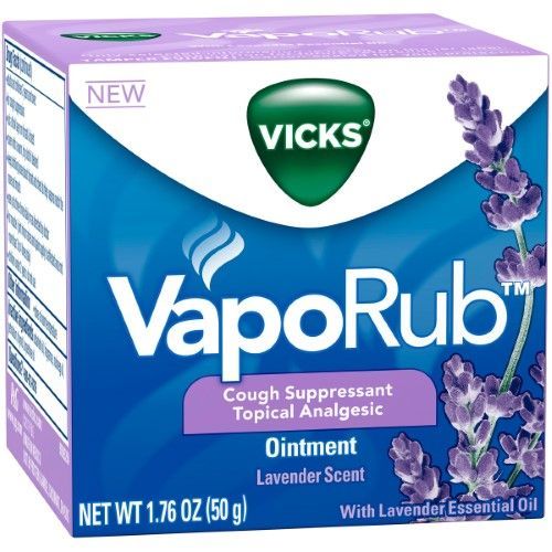 Vicks VapoRub Brand Cough Suppressant Topical Analgesic Ointment Lavender Scent 1.76 oz (50g) 止咳药局部镇痛药膏 薰衣草风味