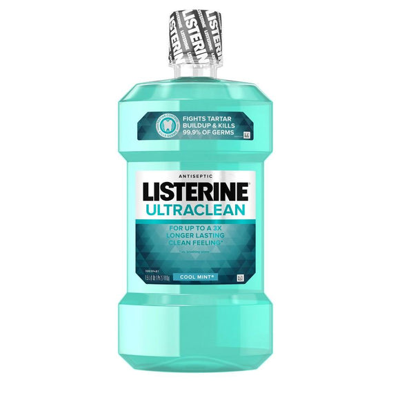 Listerine Brand Ultra Clean Antiseptic Mouthwash, Cool Mint, 1.5L  漱口水, 超清潔殺菌，薄荷