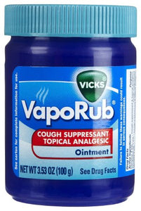 Vicks VapoRub Cough Suppressant Topical Analgesic Ointment 3.53oz