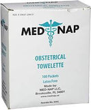 MED NAP Towelette Obstetrical AlcFr/BZK Cl .4% 5x7 Ctrs Dsp 100