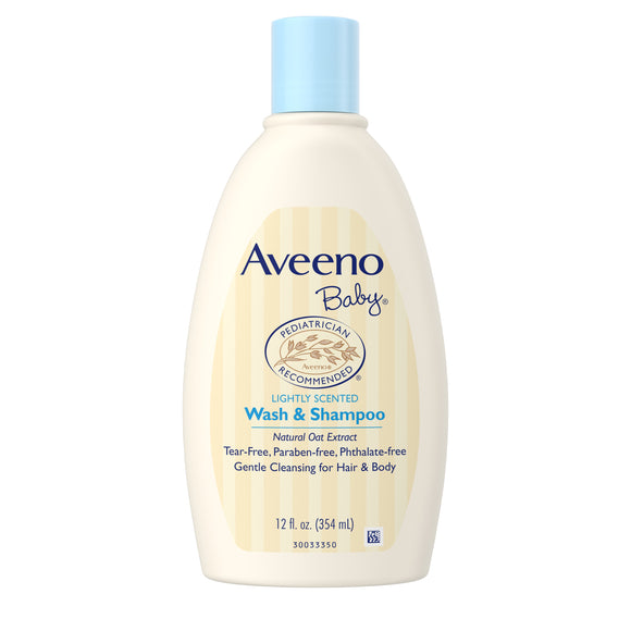 Aveeno Baby Brand Wash & Shampoo 12 Fl oz (354 mL)  婴儿沐浴洗发露