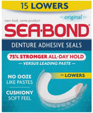 SeaBond Denture Adhesive Seals, Original, 15 Lowers
