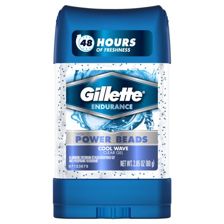 Gillette Brand Clear Gel With Power Beads Cool Wave Anti-Perspirant/Deodorant (3 oz)  透明凝膠含能量珠Cool Wave止汗/除臭劑 (80g)