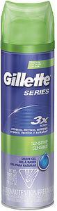Gillette Series Brand Shave Gel With Aloe, Sensitive Skin (7 oz)  蘆薈剃須凝膠，敏感肌膚 (198g)