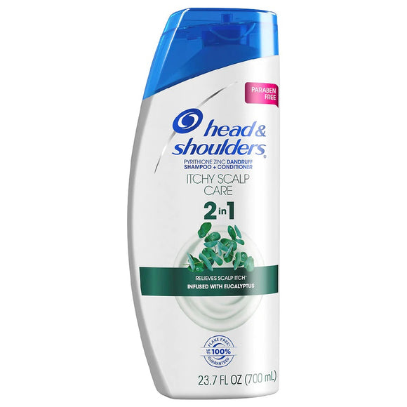 Head & Shoulder Brand 2in1 Dandruff Shampoo+Conditioner Itchy Scalp Care Infused with Eucalyptus (23.7 fl oz)  2合1 頭皮屑洗髮水+護髮素, 頭皮瘙癢護理注入桉樹