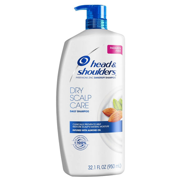 Head and Shoulders Brand Dry Scalp Care Daily Shampoo infused with Almond Oil (32.1 fl oz)  適合乾性頭皮護理日常洗髮露, 入杏仁油