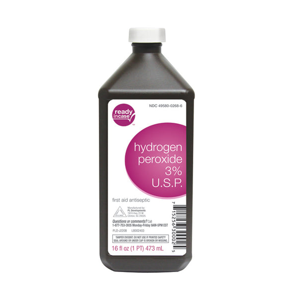 Ready in Case Brand 16 oz. 3% Hydrogen Peroxide First Aid Antiseptic 16 fl oz (473mL)   氧化氫過氧化氫急救防腐劑急救防腐劑