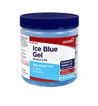Leader Brand Ice Blue Pain Relief GEL Menthol 2%, 8 oz (226.8g)  冰藍止痛凝膠, 含薄荷