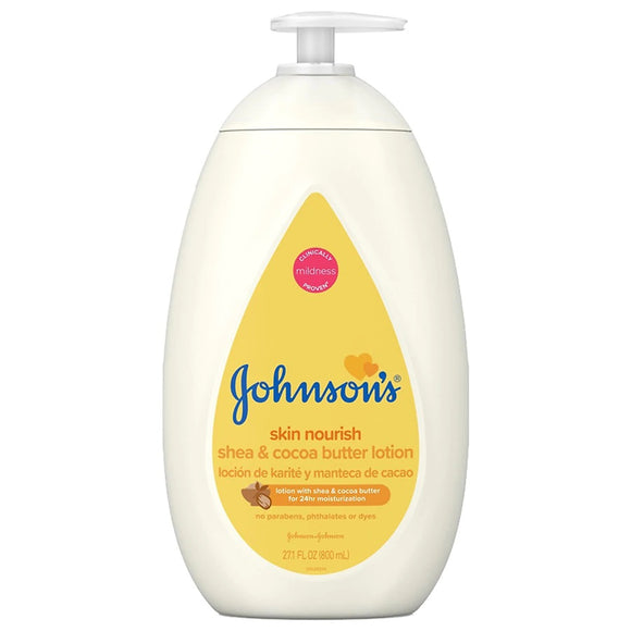 Johnson's Brand Baby Skin Nourish Shea & Cocoa Butter Lotion 27.1 Fl oz  嬰兒皮膚滋養乳木果和可可脂乳液