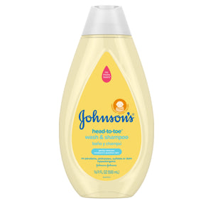 Johnson's Brand Head-To-Toe Tearless Gentle Baby Wash & Shampoo, 16.9 Fl oz (500 mL)  嬰兒洗髮水, 無淚溫和