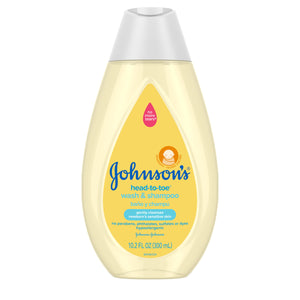 Johnson's Brand Head-To-Toe Tearless Gentle Baby Wash & Shampoo, 10.2 Fl. oz (300 mL)  嬰兒洗髮水, 無淚溫和