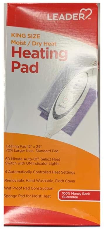Leader Brand Heating Pad, Moist/Dry Heat, King Size: 12