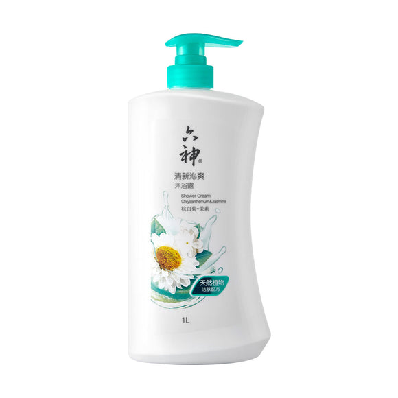 LIUSHEN Brand Refreshing Shower Cream (1000 ml)  六神牌 杭白菊+茉莉花香氛沐浴露