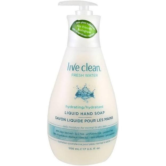 Live Clean Brand Fresh Water Moisturizing Liquid Hand Soap, 17 fl oz (500mL)  保湿洗手液