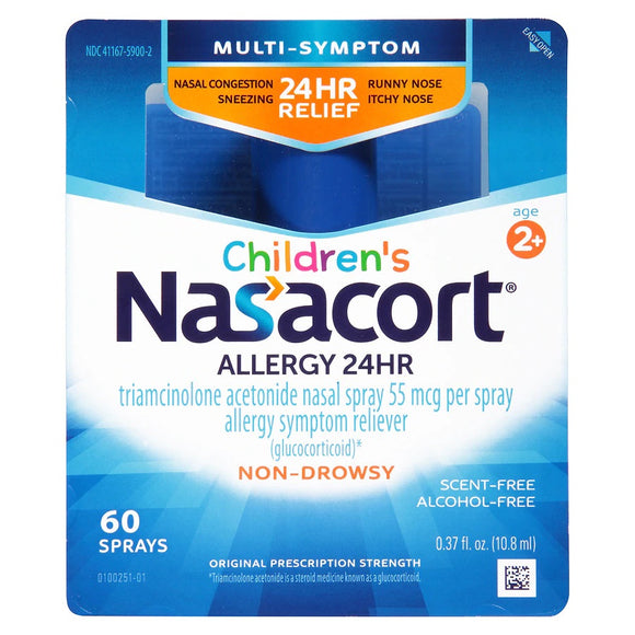Nasacort Brand Children's Allergy 24 hr 60 sprays, 0.37 fl oz (10.8mL)  儿童24小时过敏喷雾 60喷