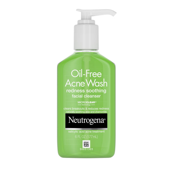 Neutrogena Brand Salicylic Acid, Facial Cleanser for Redness 6 Fl oz (177 mL)  水楊酸洗面液
