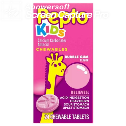 Pepto-bismol Children's Antacid Chewable Tablets - Bubble Gum - 24ct