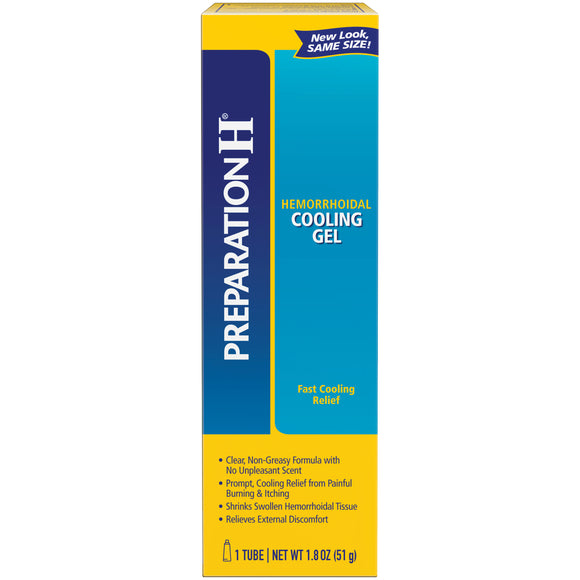 Preparation H Hemorrhoid Cooling Gel with Aloe for Fast Discomfort Relief - 1.8 Oz