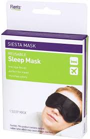 Flents Brand Siesta Mask, Reusable Sleep Mask, One Size Fits All, Great for Travel & Sleeping. 1 piece  午睡/睡眠眼罩 1個