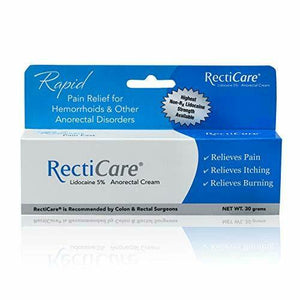 Recti Care Brand Rapid Lidocaine 5% Anorectal Cream, 30 g   快速肛腸霜