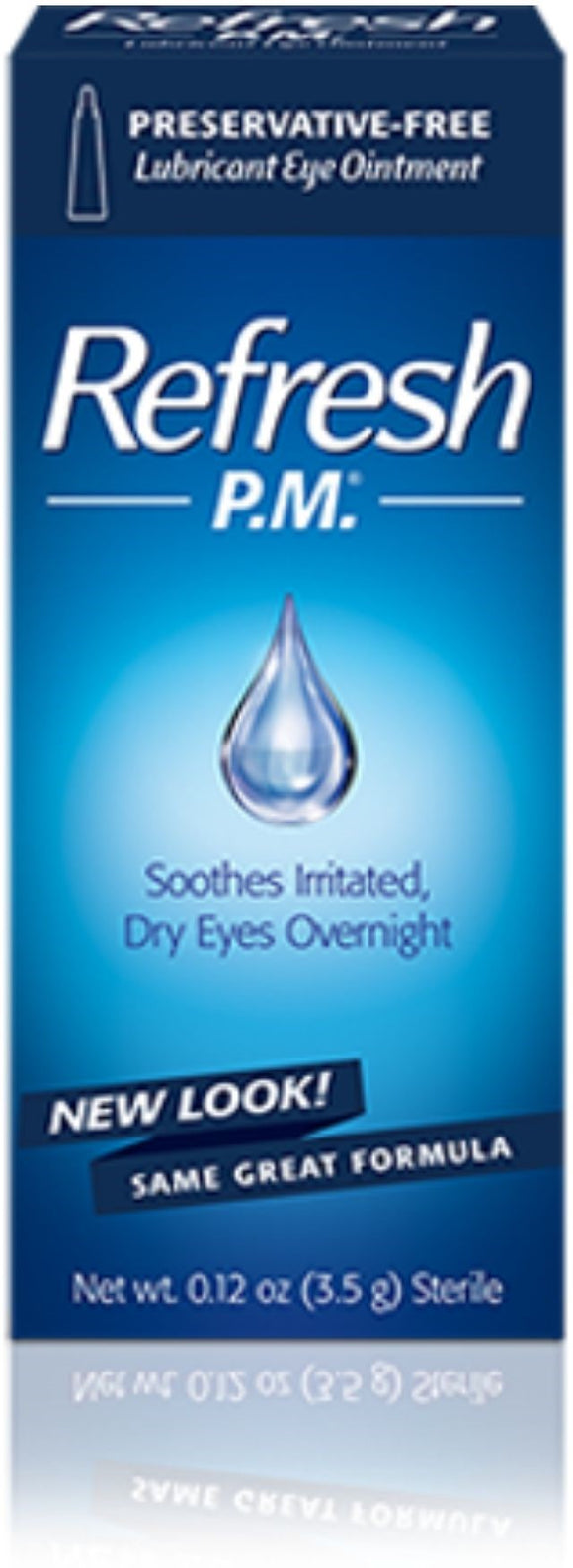 Refresh Brand P.M. Lubricant Eye Ointment, Soothes Lrritated, Dry Eyes Overnight ( 0.12 oz)  潤滑劑眼藥膏, 舒緩眼淚，過夜乾眼 (3.5g)