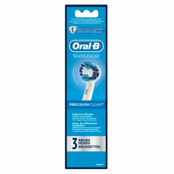 Oral-B Brand 3-Pk. Precision Clean Replacement Electric Toothbrush Heads  精密清潔替換電動牙刷頭 3支装