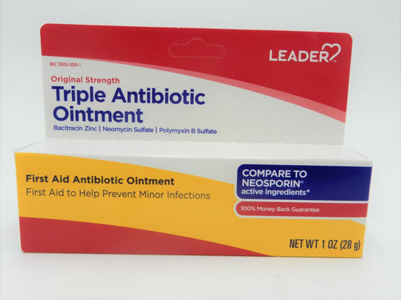 LEADER Brand Triple Antibiotic Ointment 1 oz (28g)  三倍抗生素软膏