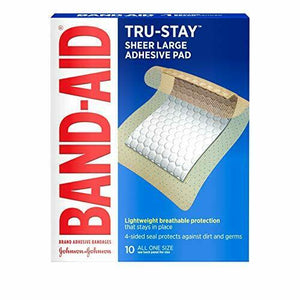 BAND-AID ADHESIVE PADS LARGE 2.875 X 4 IN 10 CT