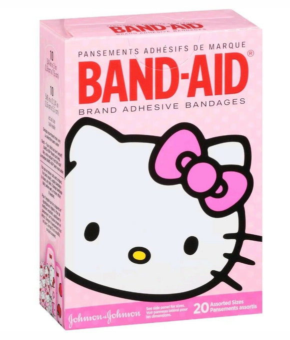 Johnson & Johnson BAND-AID Bandages Hello Kitty Assorted Sizes 20 Count 邦迪创可贴儿童版 20片