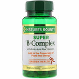 Nature's Bounty SUPER B Complex W/Folic Acid Plus C Tablets 150 Ct