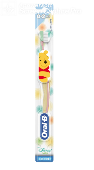 Oral-B Brand Pro-Health Stages Disney Baby Manual Toothbrush, Baby Soft, 1 Count 儿童牙刷 0-2岁使用, 柔軟毛刷