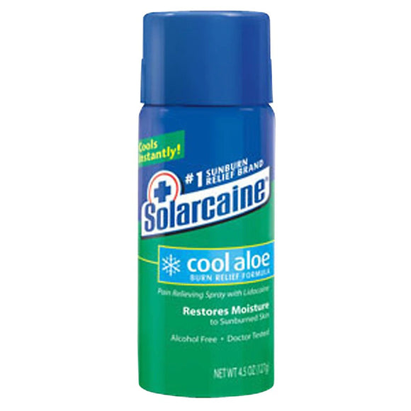 Solarcaine Brand Aloe Extra Burn Relief Spray (4.5 oz)  燒傷舒緩噴霧 (127g)