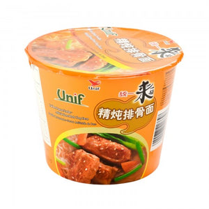 Unif Brand Bowl Instant Noodles, Artificial Stewed Pork Chop Flavor 110g  統一牌 即食杯麵, 精炖排骨麵
