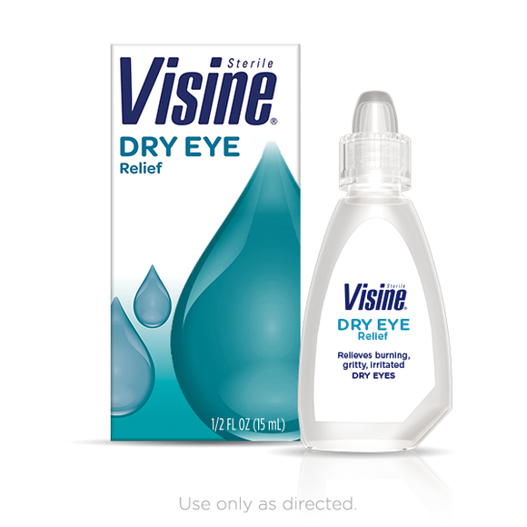VISINE Brand Dry Eye Relief Lubricating Eye Drops, 0.5 fl. oz 缓解眼疲劳干眼症滴眼液15ml