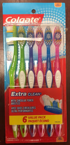 Colgate Extra Clean Toothbrush Full Head Soft 6 Count 高露洁超清洁牙刷 软毛 6支装