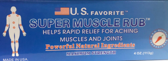 U.S. FAVORITE, Super Muscle Rub, 4 oz (113g)